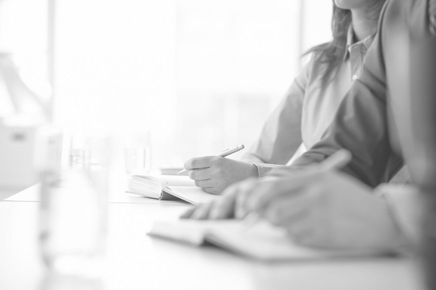 Team collaboration workspace with planning materials