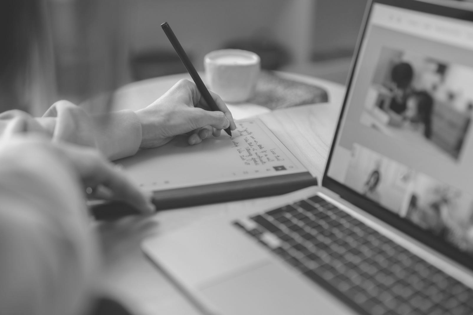 Business planning session with charts and analysis